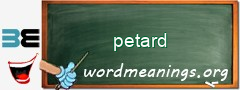 WordMeaning blackboard for petard